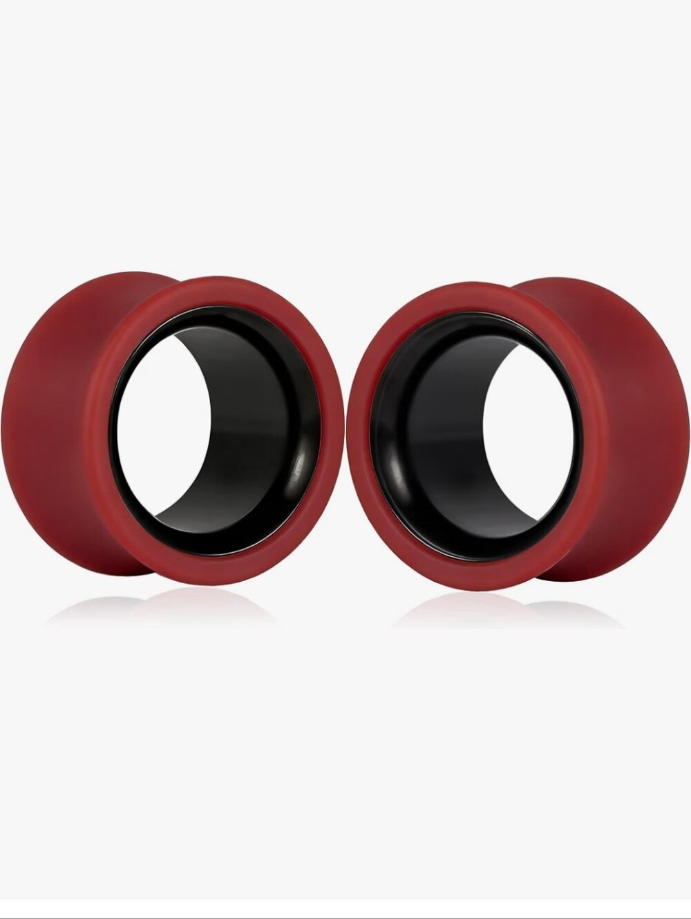 Hypoallergenic Silicone Ear Plugs- Red/black